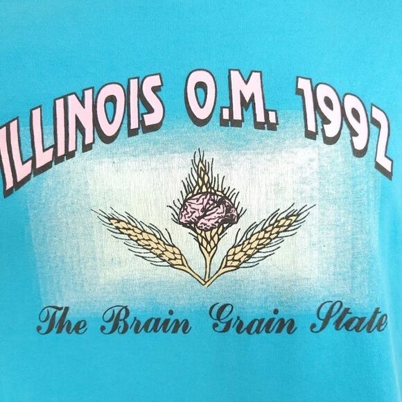 Odyssey Of The Mind T Shirt Vintage 90s Illinois State Champs Made In USA Mens - Picture 2 of 8